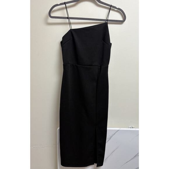 Black Bodycon Midi Dress Size Small - Picture 1 of 3